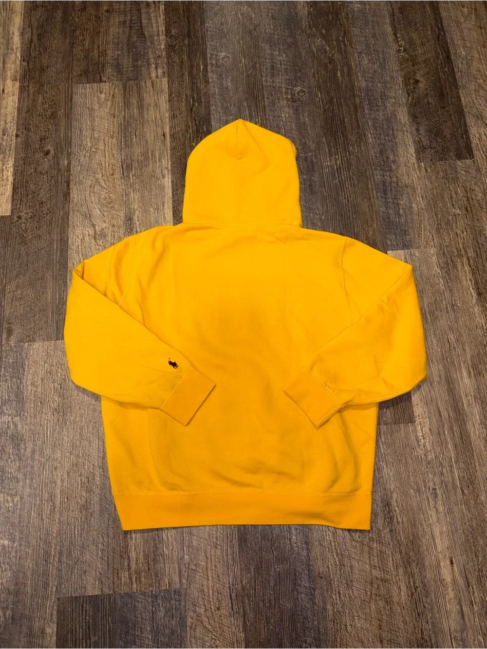 Polo Ralph Lauren Yellow Spellout Hoodie XL Varsity Y2K Streetwear